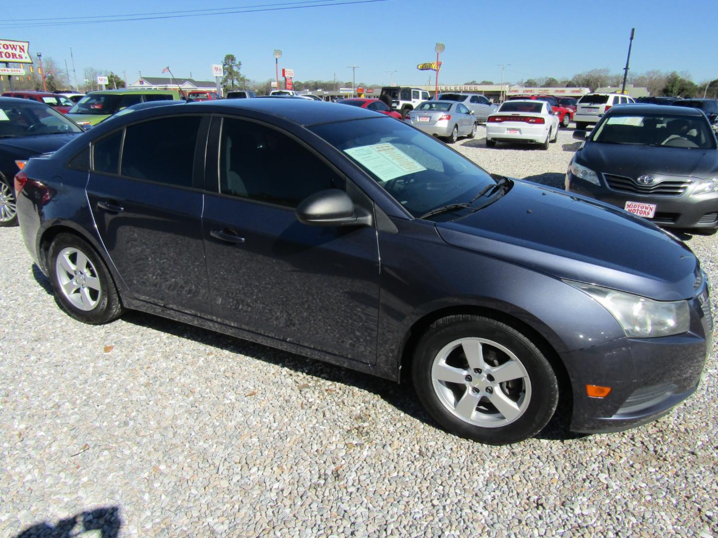 2014 Blue Chevrolet Cruze LS Auto (1G1PA5SH4E7) with an 1.8L L4 DOHC 16V FFV engine, Automatic transmission, located at 15016 S Hwy 231, Midland City, AL, 36350, (334) 983-3001, 31.306210, -85.495277 - Photo#0